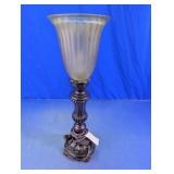 Style Torchiere Table Lamp With Glass Shade