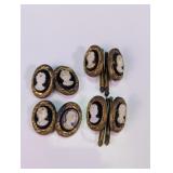 Vintage Cameo Cufflink and Shirt Stud