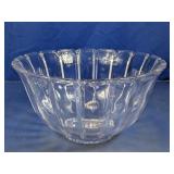 Clear Paneled Glass Serving Bowl