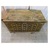 Vintage Painted Wooden Blanket Chest