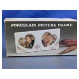 Porcelain Double Heart Picture Frame