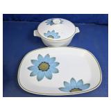 Noritake Up-Sa Daisy Casserole & Platter Set