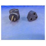 Vintage Electrical Plug Adapters & Receptacles Duo
