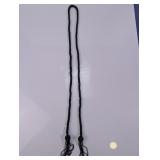 Vintage Black Seed Bead Sautoir Necklace