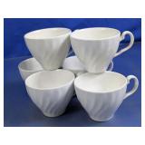 White Ceramic Swirl Cups
