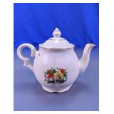 Vintage Fruit & Nut Ceramic Teapot w/ Lid
