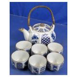Blue & White Ceramic Tea Set