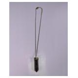 Dark Stone Point Pendant Necklace