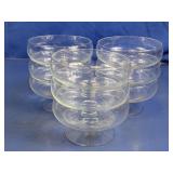 Clear Glass Pedestal Dessert Bowls