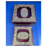 Decorative Red Gold Trinket Boxes