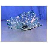 Art Glass Confetti Wavy Ruffled Centerpiece Bowl