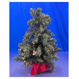 Mini Christmas Tree in Scroll Wire Basket