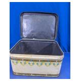 Vintage Floral Metal Bread Box Tin