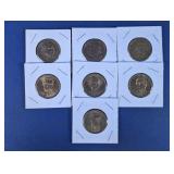 US Presidential One Dollar Golden Coin Lot
