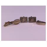 Vintage Cufflinks and Tie Clips Accessory Lot