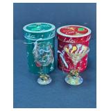 Lolita Mini Wine & Martini Glass Ornaments