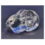 Clear Glass Abstract Ashtray