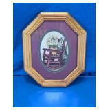 Country Rocking Chair Octagonal Framed Wall Art