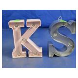 Pink & Silver Marquee Letter Decor Set