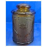 Amber Glass Apothecary Storage Jar