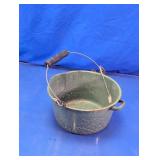 Vintage Green Enamelware Bucket