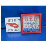 Patriotic Dï¿½cor Sign Set
