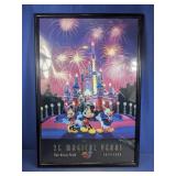 Walt Disney World 25 Years Framed Poster