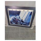 Framed Newport Sailboat Wall Art
