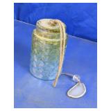 Textured Glass Wind Chime With Agate Slice