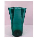 Teal Art Glass Vase