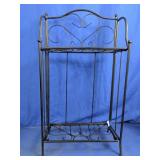Black Metal Scrollwork Stand