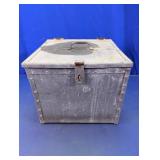 Vintage Galvanized Metal Riveted Storage Box