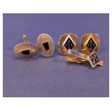 Fraternity & Onyx-Style Cufflink Lot