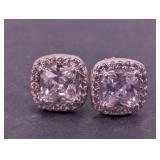 925 Sterling Silver and CZ Earrings