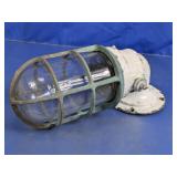 Industrial Cage Glass Wall Light
