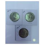 Lot of 3 1976 Bicentennial Kennedy Half Dollars
