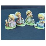 Vintage Ceramic Girl Figurine Collection
