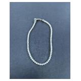 925 Sterling Silver and Pearl Ankle Bracelet