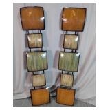 Vintage Mid-Century Style Metal Wall Art Duo