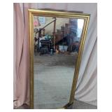 Gold Tone Leaner Wall Mirror