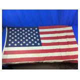 Vintage 50-Star American Flag Woven Cotton