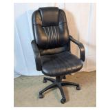 Black Faux Leather Swivel Executive Office Chair