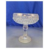 Pressed Glass Pedestal Compote Bowl
