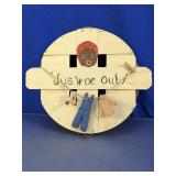 Handmade Wooden Folk Art Wall Plaque