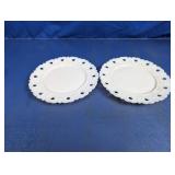 Milk Glass Lace Edge Plates