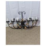 Vintage Wrought Iron 7-Light Electric Sconce
