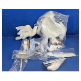 Assorted Faux White Bird Ornaments Lot