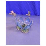 Stained Glass Water Lily Candle Holder
