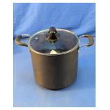 Black Nonstick Stockpot with Glass Lid