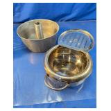 Metal Chafing Dish and Aluminum Angel Food Pan